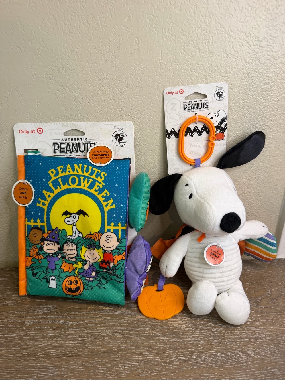 New Target Peanuts / Snoopy Halloween Plush & Sensory Toy Set